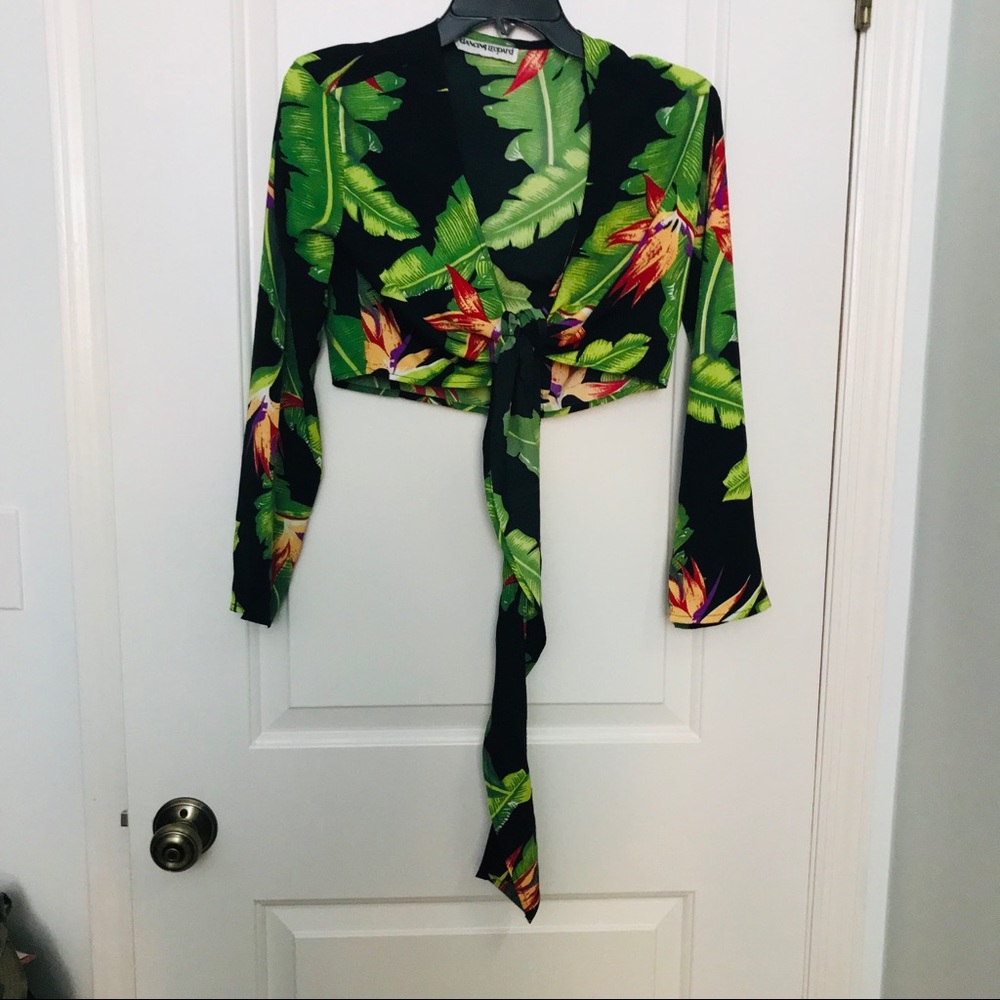 Jungle Crop Tie Top